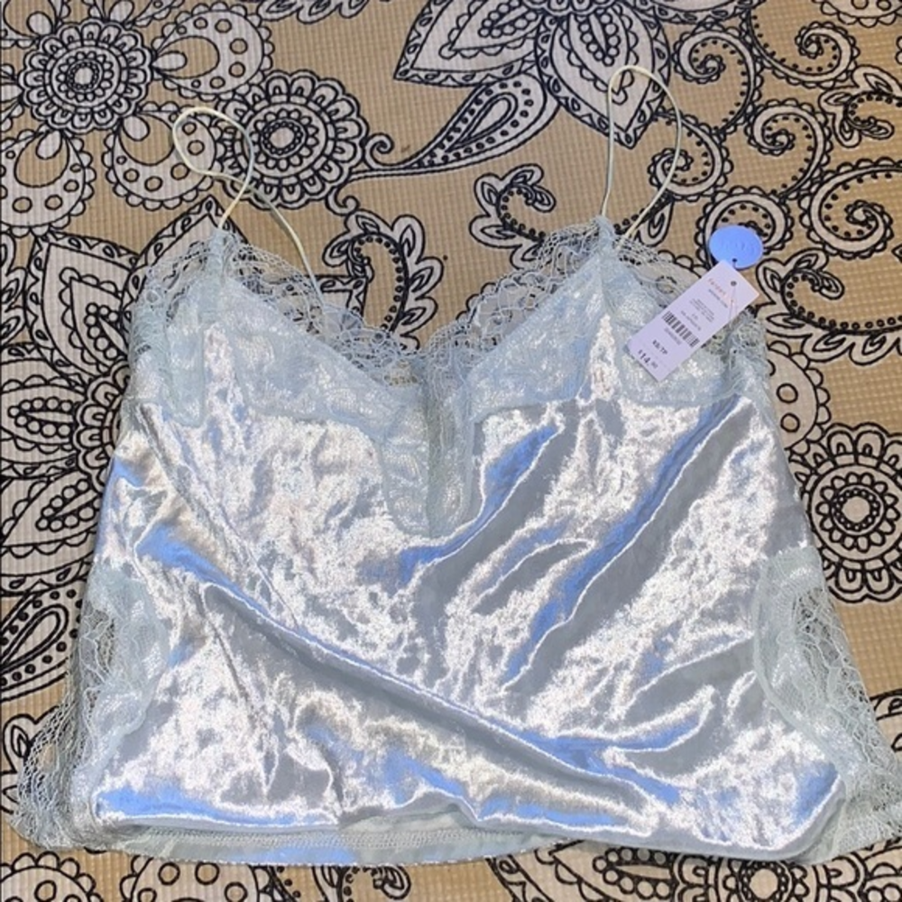 Satin shimmery velvet cami tank‎ new